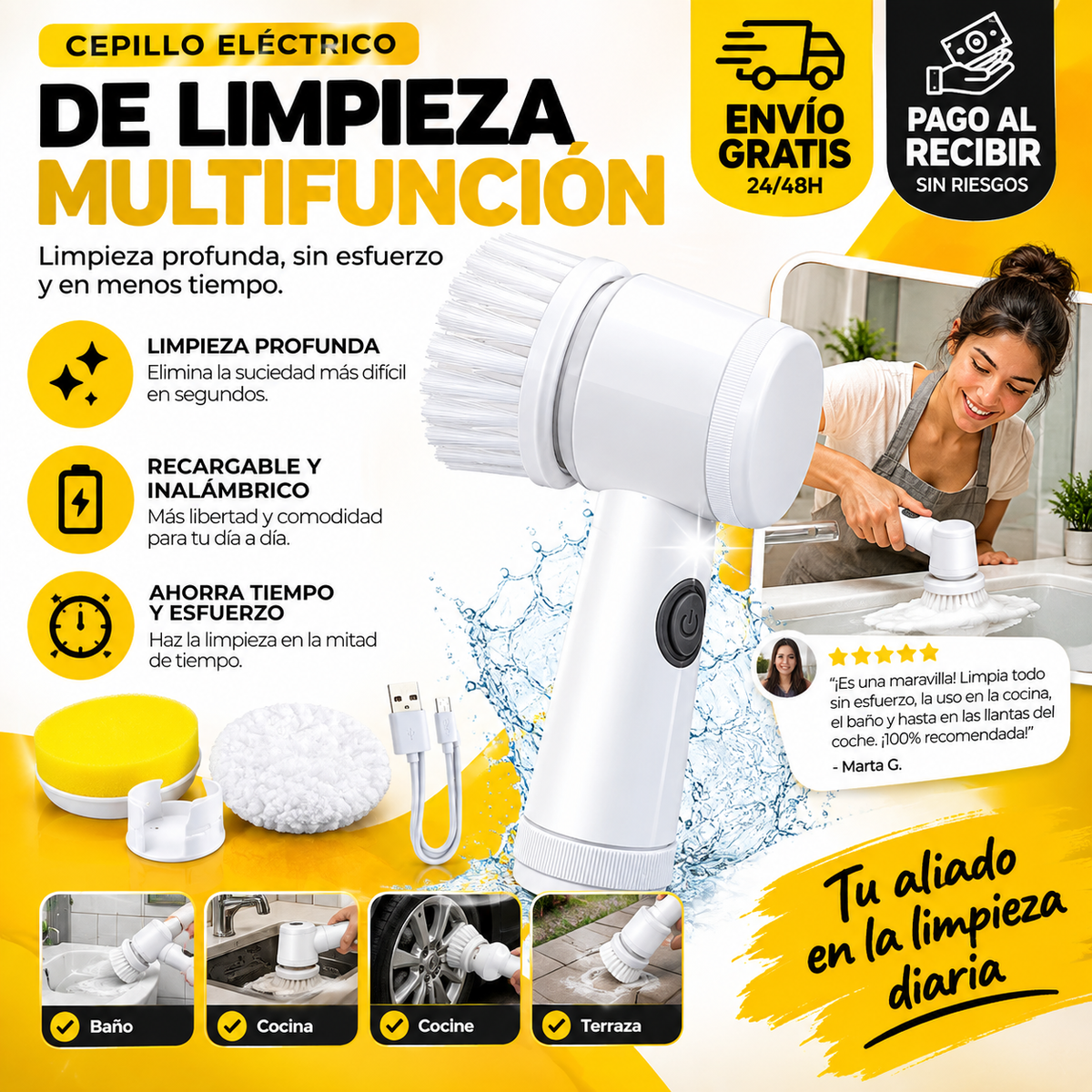 Cepillo de Limpieza eléctrico