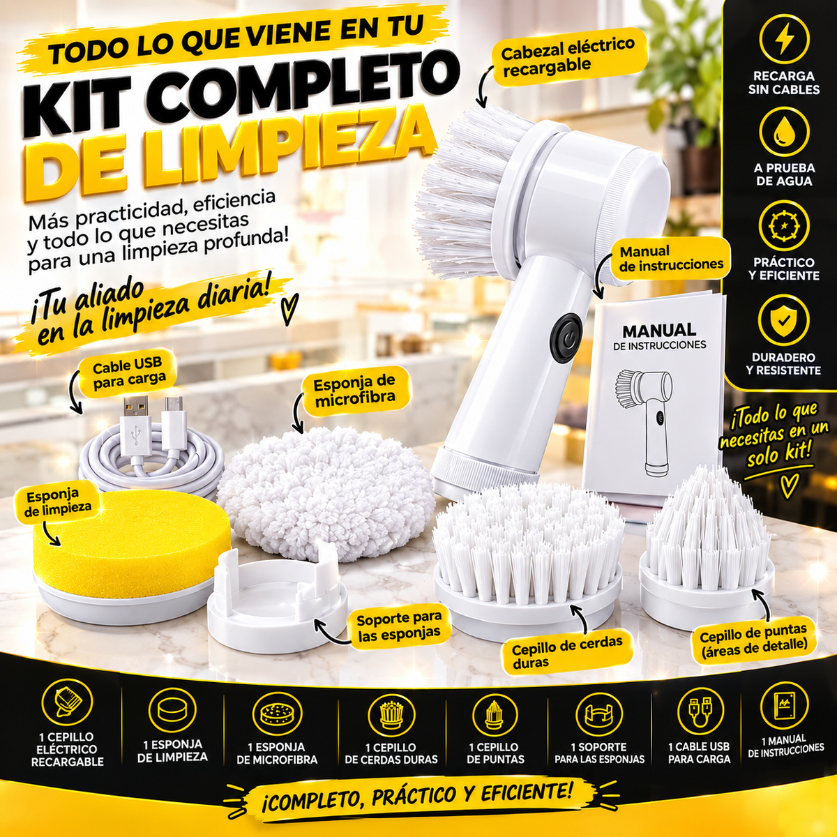 Cepillo de Limpieza eléctrico